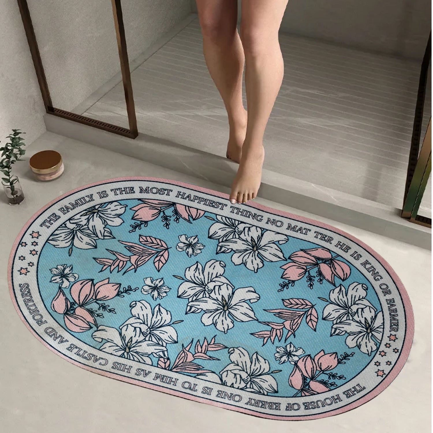Floor Mat, Bath Mat, Door Mat Floral Pattern, Washable, Non-Slip, Stylish, Design Print Rug Mat, Stylish, Quality, Abrasion Resistant, Soundproofing, Hot Carpet, All Seasons, For Kitchen, Bedroom, Living Room (59x40 Cm) Floor Mat, Bath Mat, Door Mat Floral Pattern, Washable, Non-Slip, Stylish, Design Print Rug Mat, Stylish, Quality, Abrasion Resistant, Soundproofing, Hot Carpet, All Seasons, For Kitchen, Bedroom, Living Room (59x40 Cm)